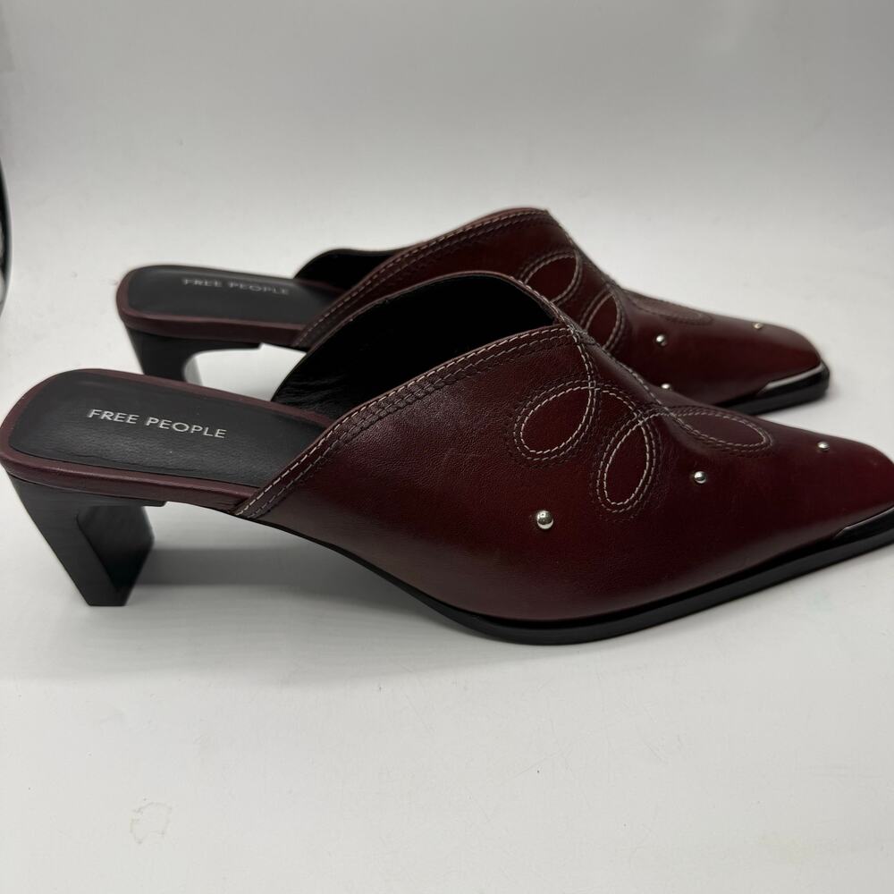 NEW Free People Roxi Leather Mule Shoes Size US 9 - Picture 3 of 6